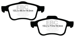 وسادات الفرامل الأمامية EBC 13+ Fiat 500L 1.4 Turbo Redstuff