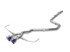 عادم aFe Takeda Cat-Back 19-20 Hyundai Veloster 304SS Blue Flame Dual Tips
