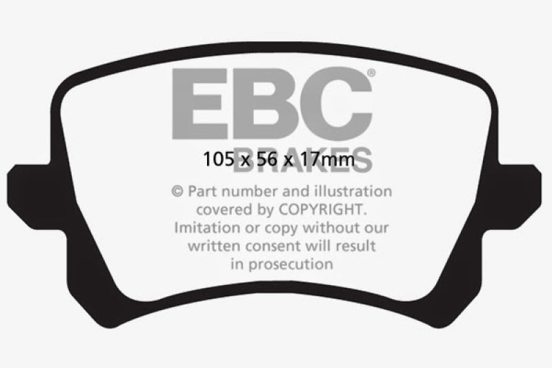 وسادات الفرامل الخلفية EBC 15+ Audi Q3 2.0 Turbo Redstuff