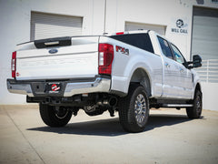 أنبوب عادم خلفي للمحور من سلسلة Apollo GT مقاس 3-1/2 بوصة من مادة SS 409 لسيارة Ford F-250/F-350 موديل 17-20 بأطراف سوداء بدون كاتم صوت