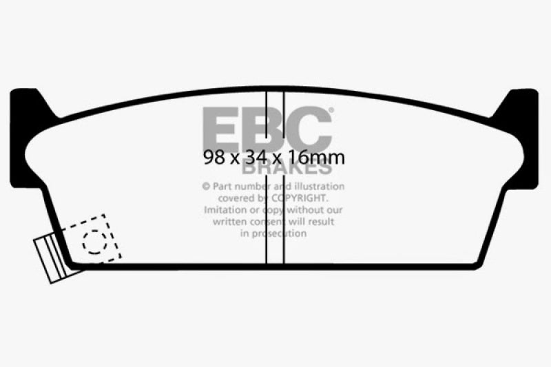 وسادات الفرامل الخلفية Greenstuff لسيارة Infiniti M30 3.0 EBC 90-93