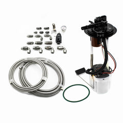 وحدة مضخة DeatschWerks DW400 من GM Truck 05-09 مع خطوط وقود PTFE