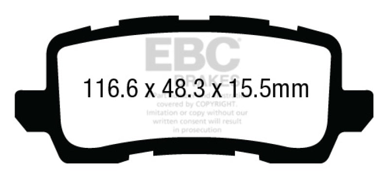 وسادات الفرامل الخلفية Greenstuff لسيارة Acura RLX 3.5 EBC 13+
