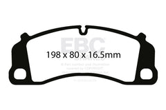 EBC 13-15 Porsche 911 (991) GT3 3.8L (Cast Iron Rotor Only) Bluestuff Front Brake Pads