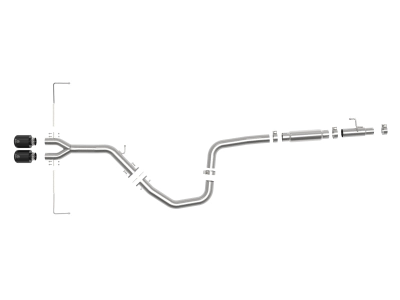 عادم aFe Takeda Cat-Back 19-20 Hyundai Veloster 304SS أسود ذو طرفين