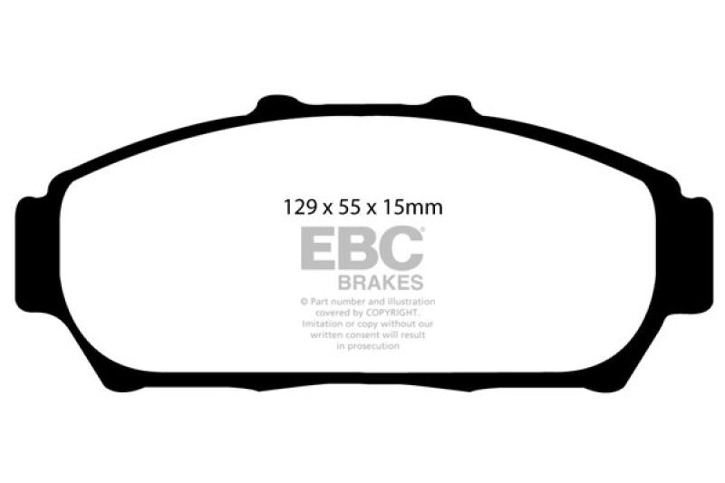 وسادات الفرامل الأمامية من Yellowstuff لسيارة Acura Integra 1.8 EBC 94-01