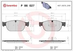 Brembo 18-21 Volvo XC60/Volvo XC90/XC40/S60/S90/V60 Cross Country Front Low-Met Brake Pad