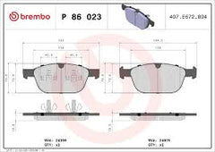 Brembo 10-15 Volvo XC90/ Volvo XC60 Front Low-Met Brake Pad