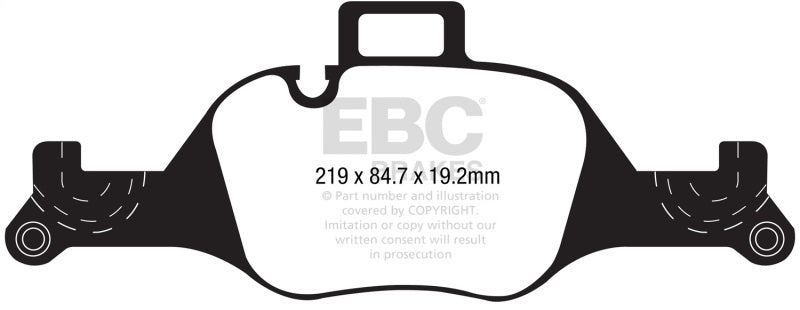 وسادات الفرامل الأمامية لسيارة BMW 530 G30 Redstuff EBC 2017+