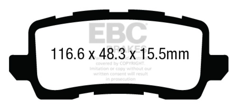 وسادات الفرامل الخلفية Greenstuff لسيارة Acura RLX 3.5 EBC 13+