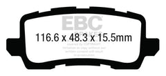 وسادات الفرامل الخلفية Greenstuff لسيارة Acura RLX 3.5 EBC 13+