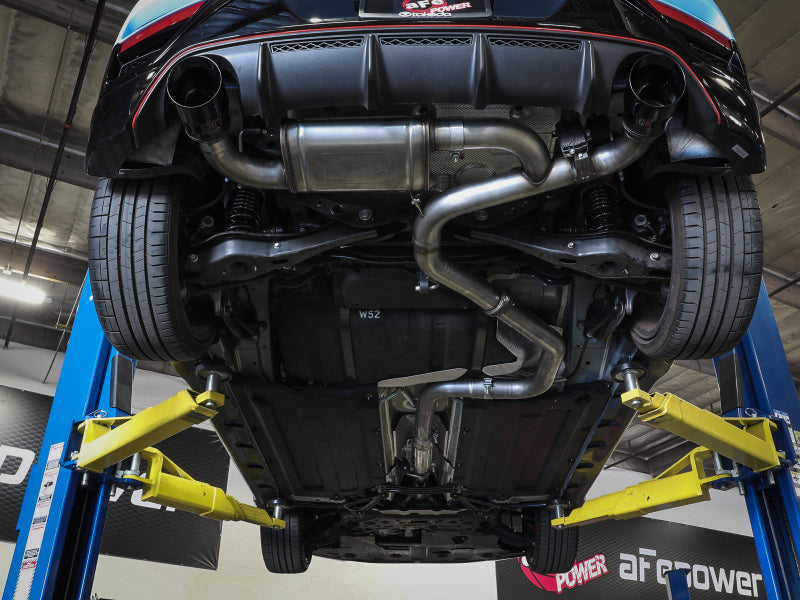 نظام عادم Cat-Back من إنتاج Takeda لسيارة Hyundai Veloster N 21-22 L4-2.0L (t) - أطراف سوداء