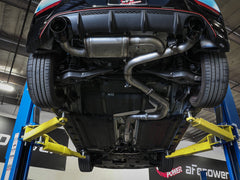 نظام عادم Cat-Back من إنتاج Takeda لسيارة Hyundai Veloster N 21-22 L4-2.0L (t) - أطراف سوداء