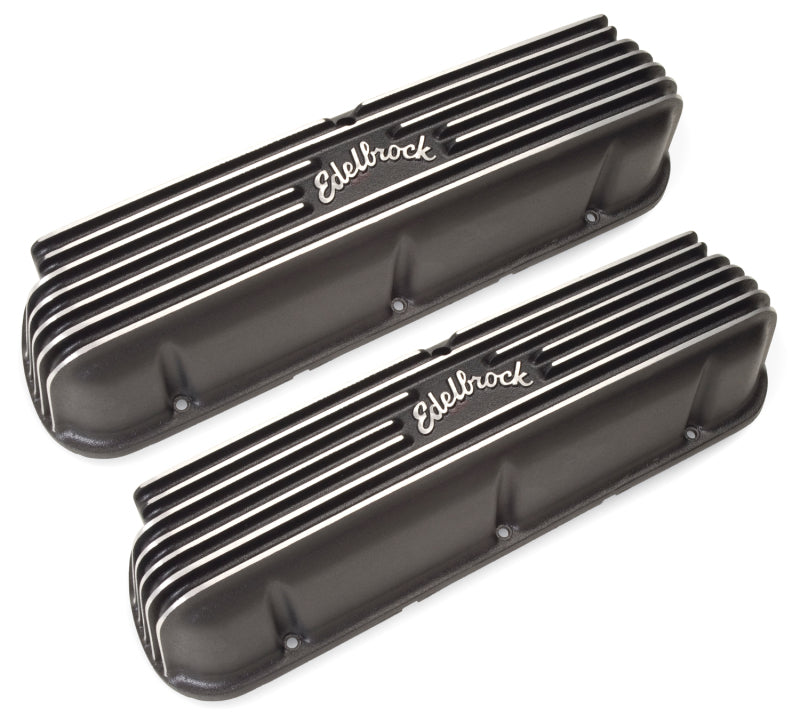غطاء صمام Edelbrock Classic Series Ford 1962-95 221 351W V8 أسود