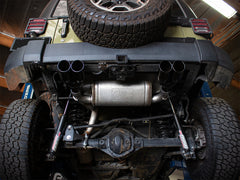 عادم خلفي للمحور من سلسلة aFe Vulcan مقاس 2.5 بوصة مصنوع من فولاذ 304 SS أسود لسيارة Jeep Wrangler (JK) V6 سعة 3.6/3.8 لتر موديل 2007-2018