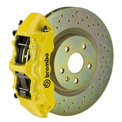بريمبو موستانج GT 05-14، بدون ABS، مجهزة بإطار GT BBK 6Pist Cast 355x32 1pc Rtr Drill-Yellow