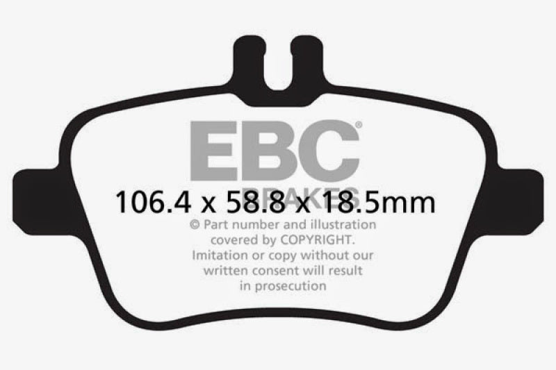 وسادات الفرامل الخلفية Greenstuff لسيارة Mercedes-Benz CLA250 2.0 Turbo EBC 13+