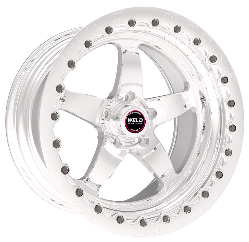 عجلة Weld S71 مقاس 17x10 / 5x4.5 BP / 7.9 بوصة مصقولة من BS (وسادة منخفضة) - قفل حبة واحد مصقول MT