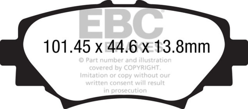 وسادات الفرامل الخلفية من Redstuff لسيارة Mazda 3 2.0 (صنع في اليابان) EBC 14+