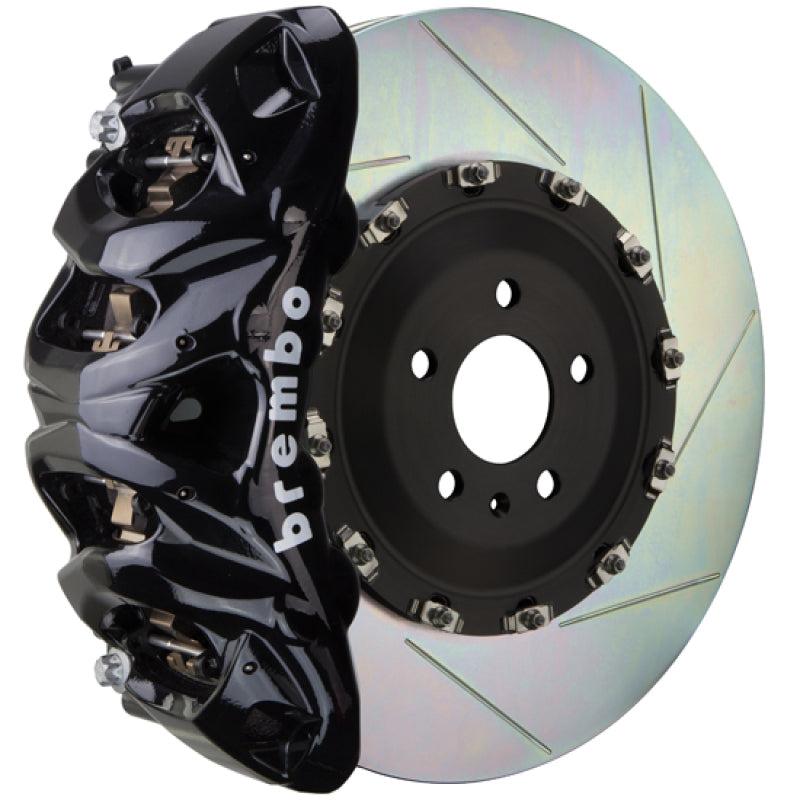 بريمبو 02-08 G500/03-04 G55/09-18 G550 Fr GT BBK 8 مكبس مصبوب 412x38 2 قطعة دوار مشقوق النوع 1-أسود