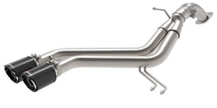 عادم خلفي للمحور مصنوع من مادة 304 SS مقاس 2-1/2 بوصة من شركة aFe Takeda لسيارة Hyundai Veloster L4-1.6L 2-1/2in مع أطراف من ألياف الكربون
