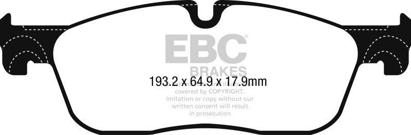 وسادات الفرامل الأمامية Greenstuff لسيارة جاكوار F-Pace 2.0L TD (180) EBC 2016+