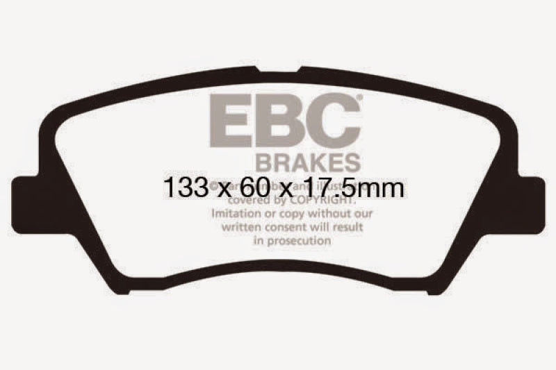 وسادات الفرامل الأمامية من Redstuff لسيارة Hyundai Elantra 1.8 EBC 13+