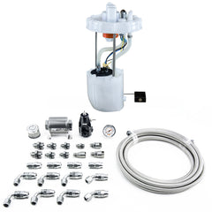 وحدة مضخة DeatschWerks 12-15 Honda Civic Si/13-15 Acura ILX DW400 ومجموعة الإرجاع مع خطوط وقود PTFE