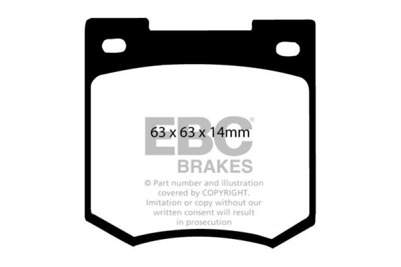 وسادات الفرامل الأمامية Greenstuff لسيارة Ford Cortina 1.6 EBC 67-70
