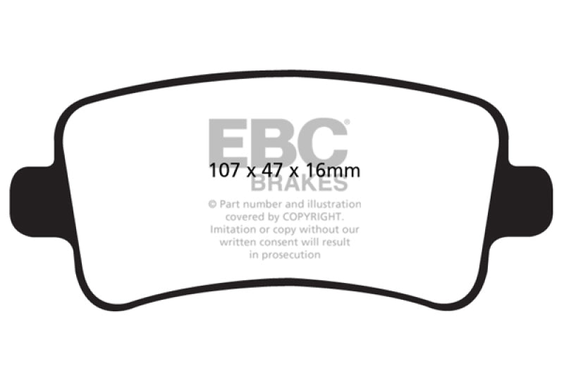 وسادات الفرامل الخلفية من Redstuff لسيارة Chevy Impala 2.4L EBC 2013+