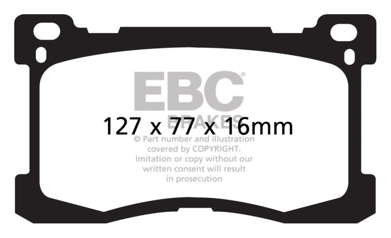 وسادات الفرامل الأمامية EBC 12+ Hyundai Equus 5.0 Redstuff