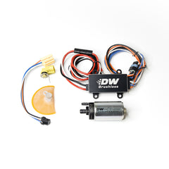 مضخة وقود بدون فرشاة DW440 440 لتر/ساعة من DeatschWerks مع وحدة تحكم PWM ومجموعة تثبيت لسيارة Ford Mustang GT موديل 1999-2004