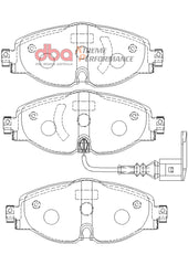 وسادات فرامل أمامية XP Performance من DBA 15-19 Audi A3 (بقرص أمامي مقاس 288 مم)