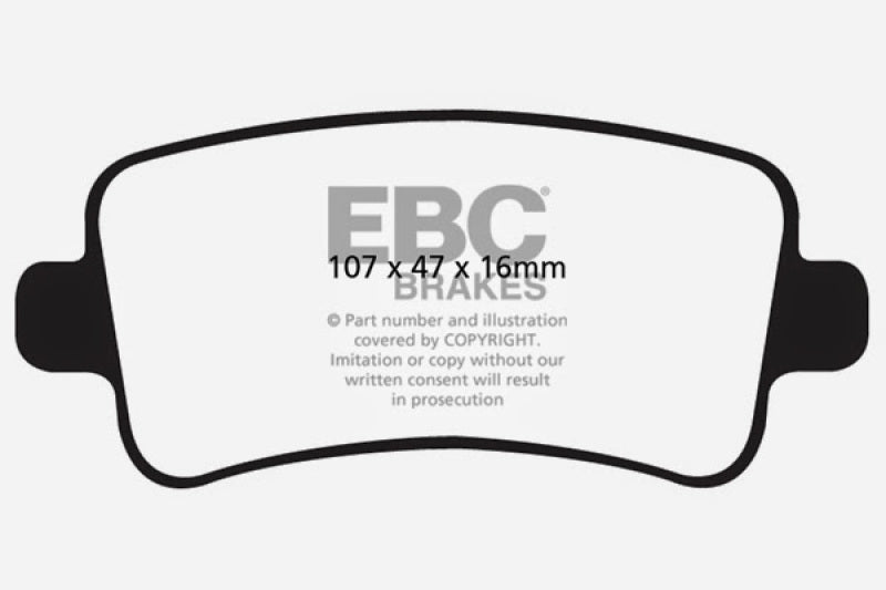 وسادات الفرامل الخلفية من Redstuff لسيارة Chevy Impala 2.4L EBC 2013+