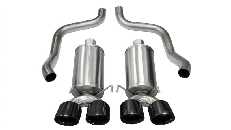 عادم خلفي أسود من Corsa Xtreme مع أطراف سوداء مزدوجة مقاس 3.5 بوصة لسيارة شيفروليه كورفيت C6 6.2 لتر V8 موديل 2009-2013