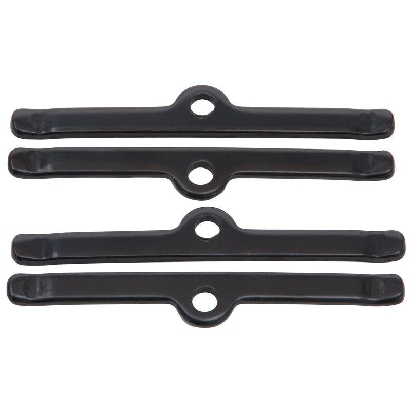 طقم تثبيت Edelbrock Vc Hold Down Tab SBC 5In Long Steel Black مجموعة من 4 قطع