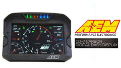 AEM CD-7LG Carbon Logging Flush Digital Dash Display w/ Internal 20Hz GPS & Antenna