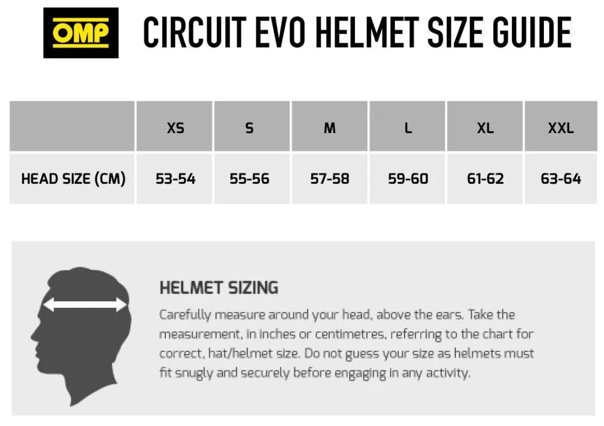 OMP Circuit EVO Close Face Helmet for Karting (SC613)
