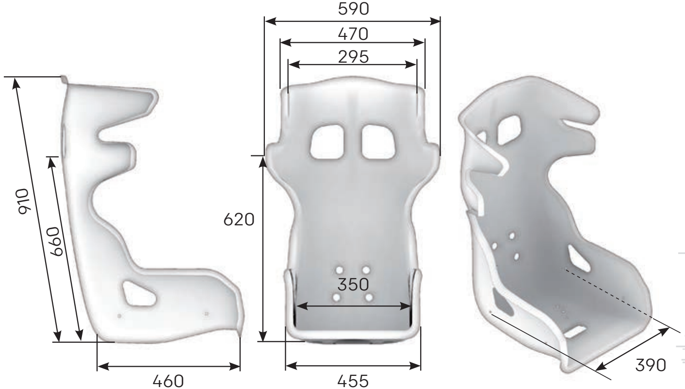 OMP HTE-EVO Fibreglass Seat - FIA Approved (HA/818)