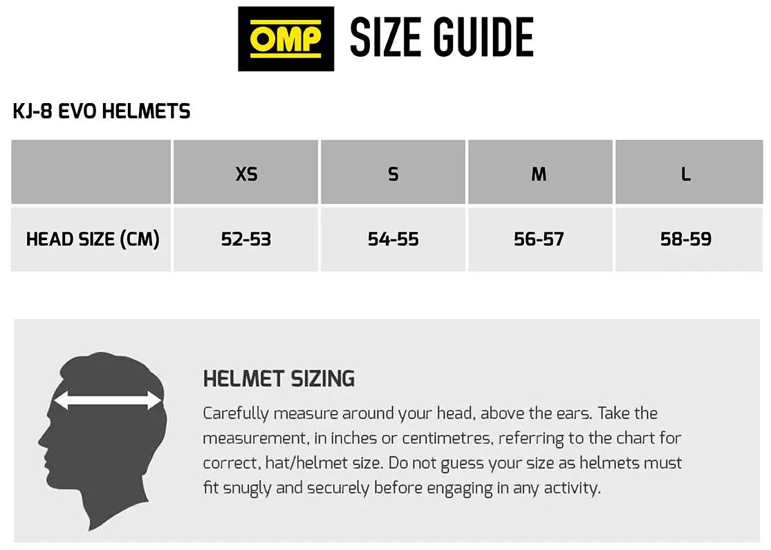 OMP KJ8 EVO Karting Helmet - CMR Approved