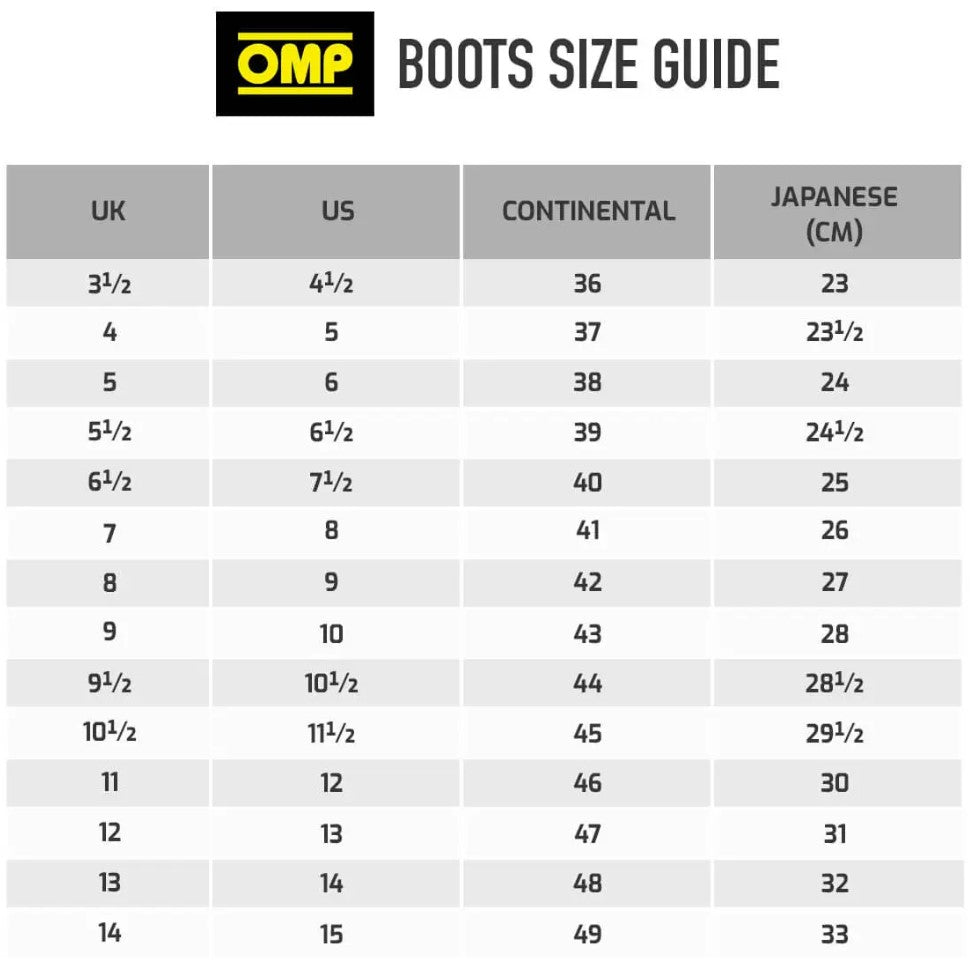 OMP First Racing Shoes - FIA Approved