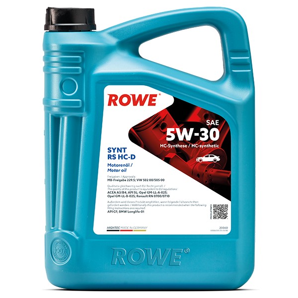 20060 ROWE Fully Synthetic Engine Oil SAE 5W30 – 5L Bottle